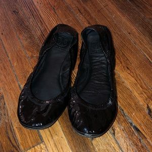 Tory Burch Black Patent Leather Ballet Flat